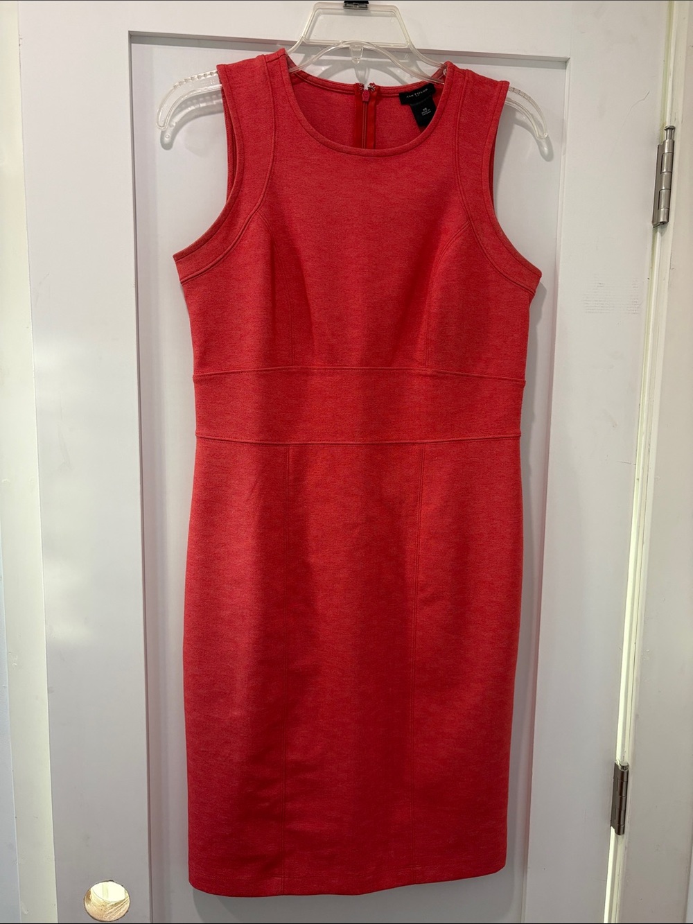 Sleeveless Coral Sheath Dress - Classic Women's Dress